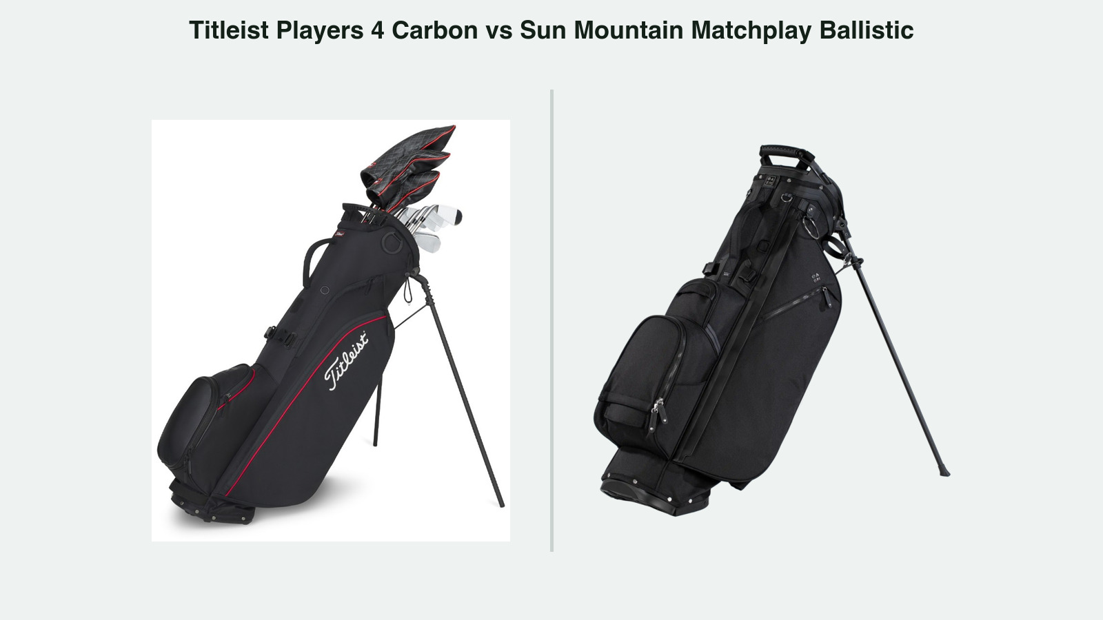 Titleist Players 4 Carbon vs Sun Mountain Matchplay Ballistic: Better Pure Walking Bag or Better Premium Do-Everything Flex?
